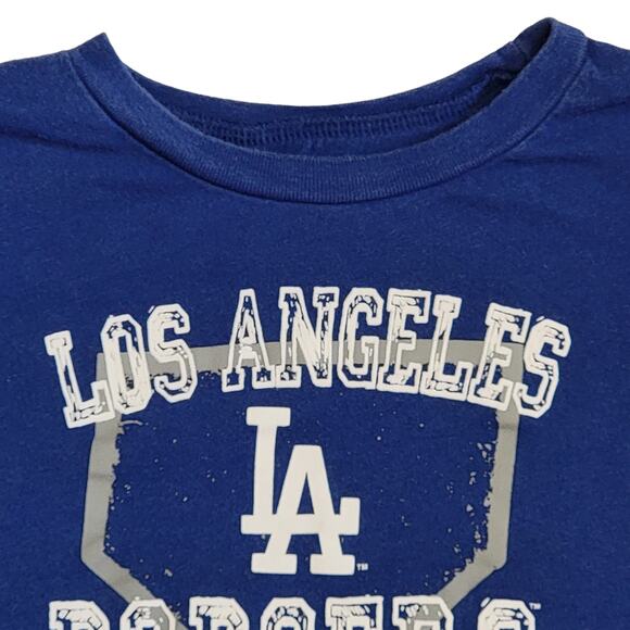 Los Angeles Dodgers Tshirt Boys Sz 24M Blue MLB Baseball LA Graphic Tee Shirt - Picture 2 of 6